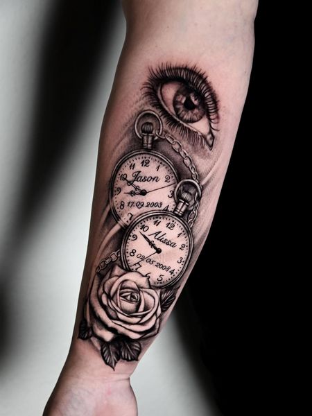 Eye Clock Tattoo 1