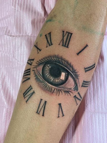 Eye Clock Tattoo