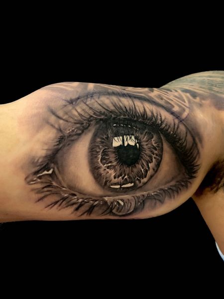 Eye Tattoo on the Biceps