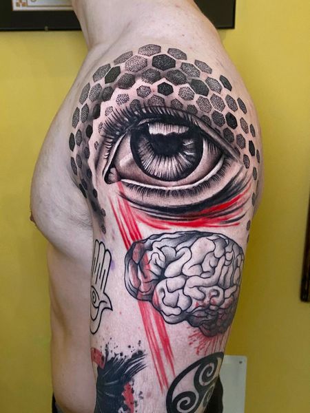 Eye Tattoo on the Shoulder