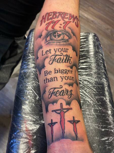 Faith Cross Tattoo For Men