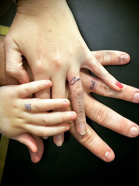 Family Finger Tattoo