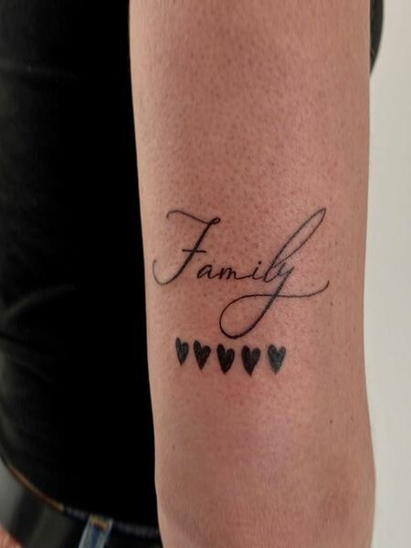 Family Heart Tattoo 1