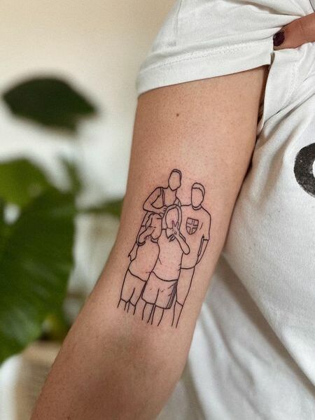 Family Portrait Illustration Tattoo