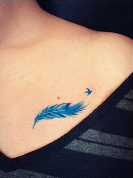 Feather Chest Tattoo