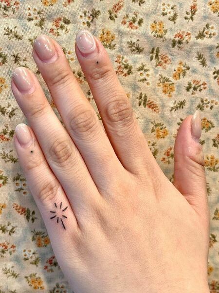 Finger Stick And Poke Tattoo