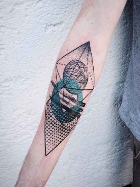 Forearm Geometric Tattoo