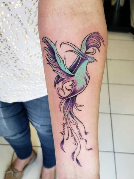 Forearm Phoenix Tattoo