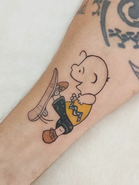Funny Charlie Brown Tattoo