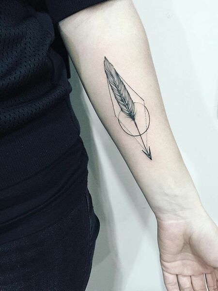 Geometric Arrow Tattoo