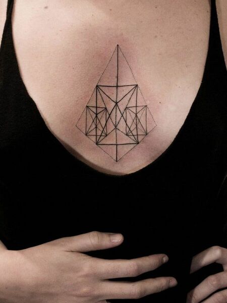 Geometric Chest Tattoo