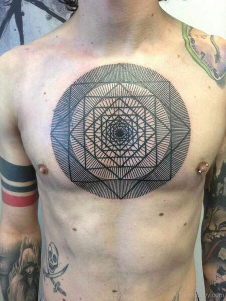 Geometric Chest Tattoos