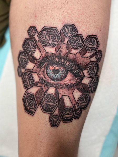 Geometric Eye Tattoo