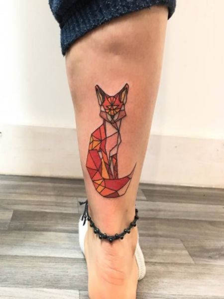 Geometric Fox Tattoo