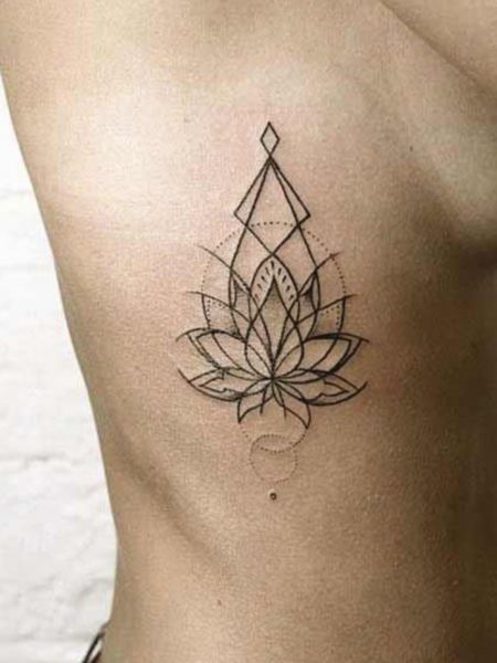 Geometric Lotus Tattoo