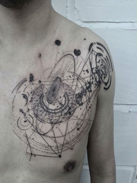 Geometric Space Tattoo