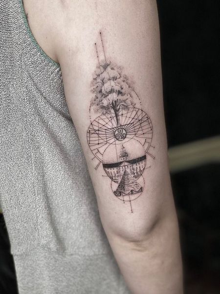 Geometric Tree Tattoo 1