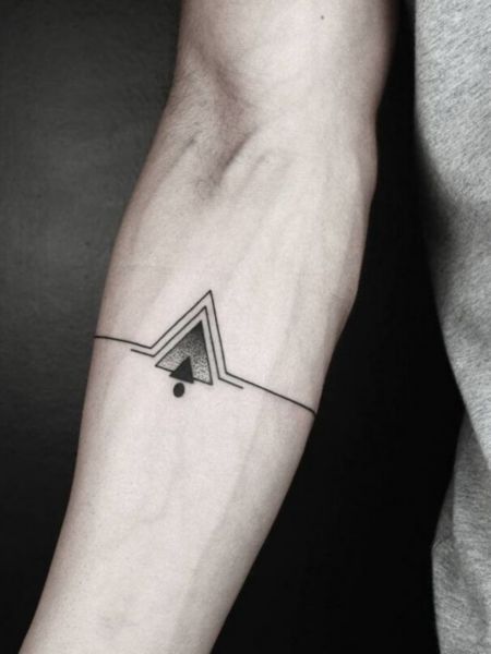 Geometric Triangle Tattoo