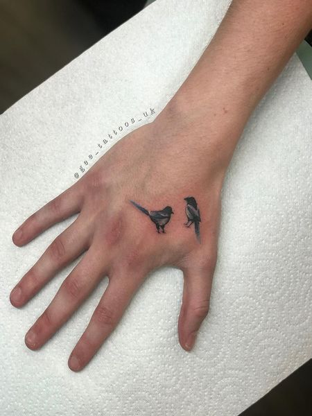 Hand Magpie Tattoo