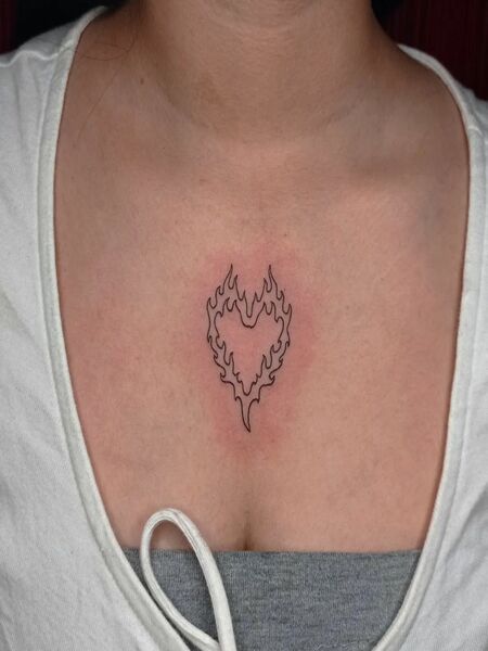 Heart Chest Tattoo