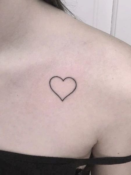Heart Collarbone Tattoo
