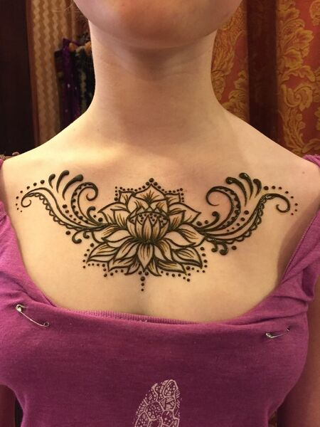 Henna Chest Tattoo