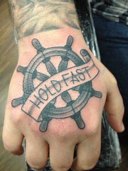 Hold Fast Hand Tattoo