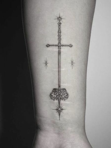 King Sword Tattoo