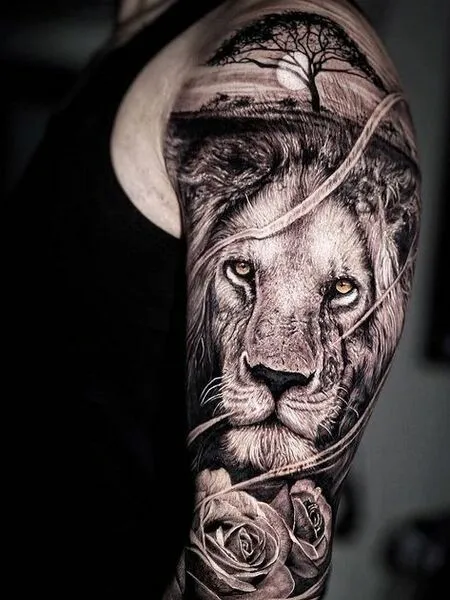 Lion Sleeve Tattoo