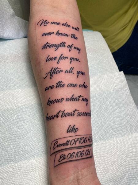 Long Quote Tattoo