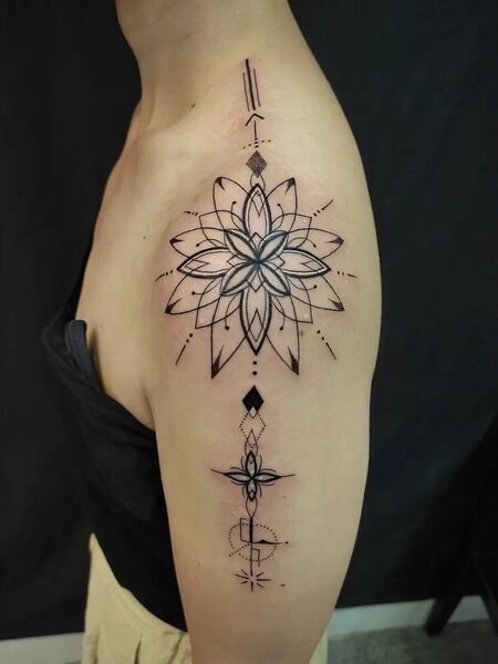 Mandala Shoulder Tattoo