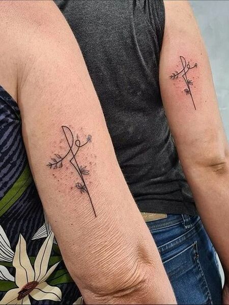 Matching Faith Cross Tattoo