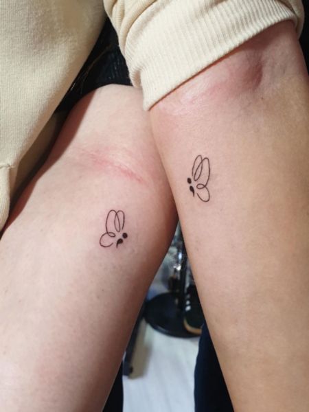 Matching Semicolon Tattoo