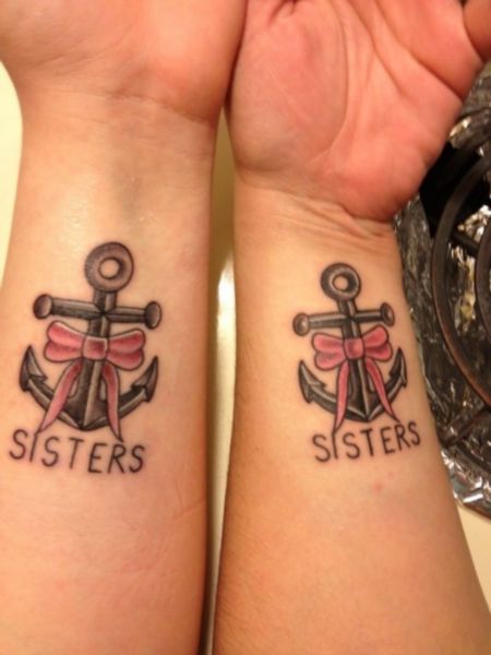 Matching Sister Anchor Tattoo