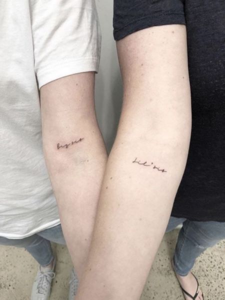 Matching Sister Big And Little Tattoo