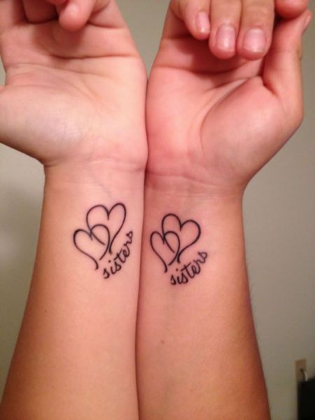 Matching Sister Heart Tattoo