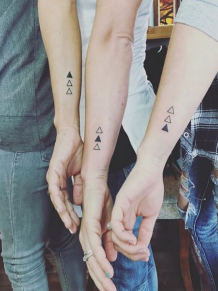 Matching Sister Triangles Tattoo