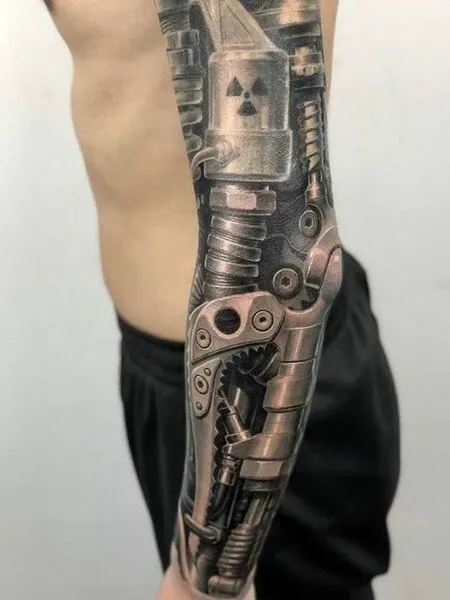 Mechanical Sleeve Tattoo