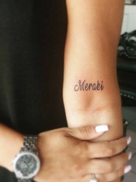 Meraki Word Tattoo
