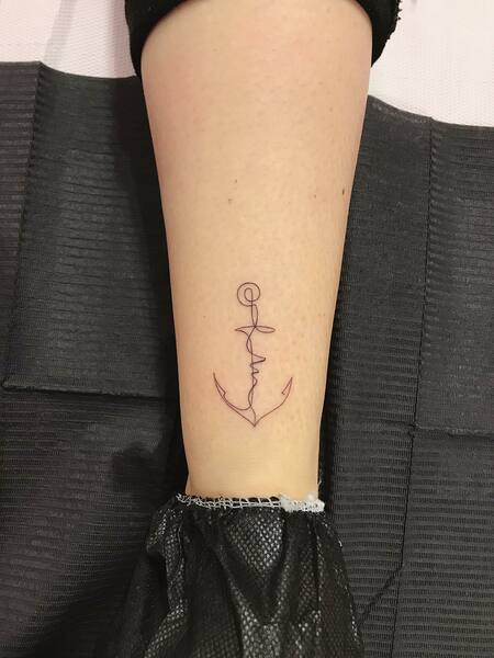 Minimalist Anchor Tattoo