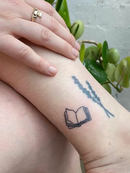 Minimalist Book Tattoo