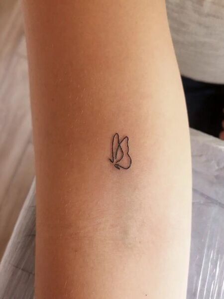 Minimalist Butterfly Tattoo