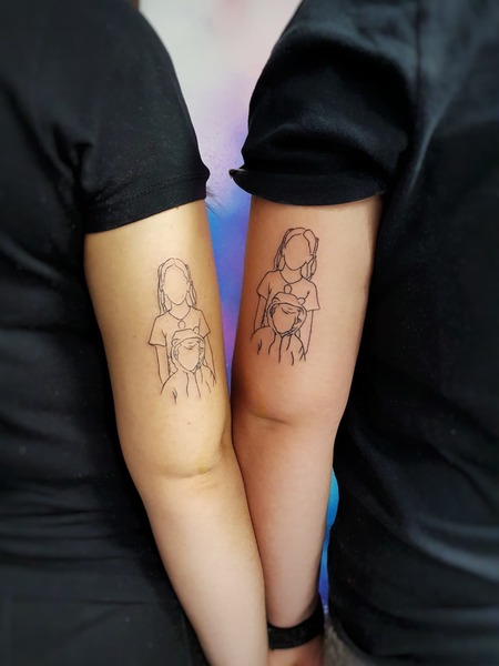 Minimalist Sibling Tattoos