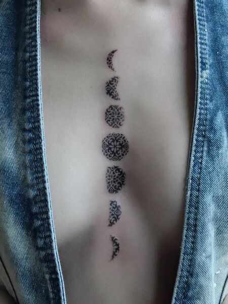 Moon Chest Tattoo