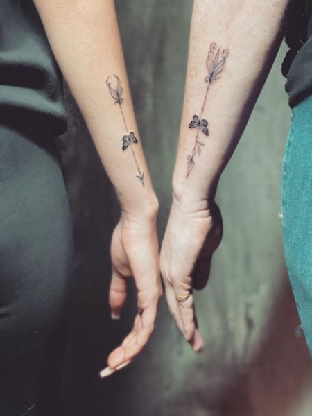 Mother Daughter Arrow Tattoo