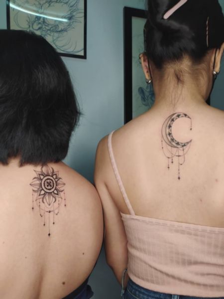 Mother Daughter Back Tattoo