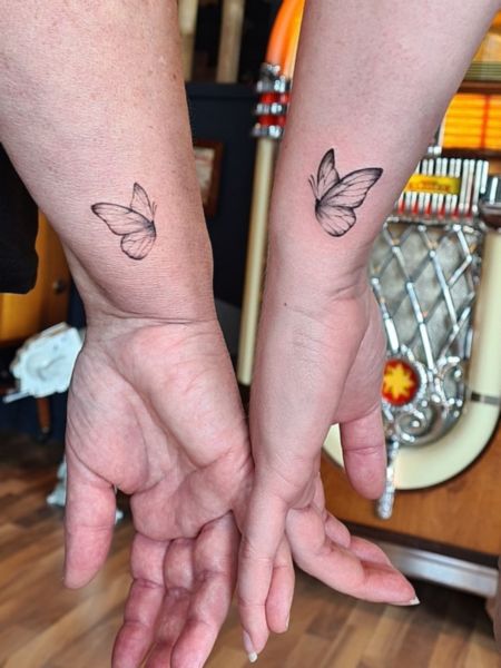Mother Daughter Butterfly Tattoo