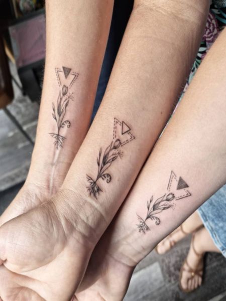 Mother Daughter GeometricTattoo