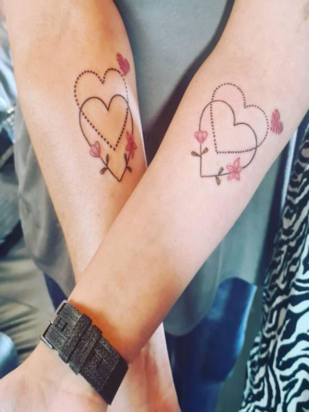 Mother Daughter Heart Tattoo