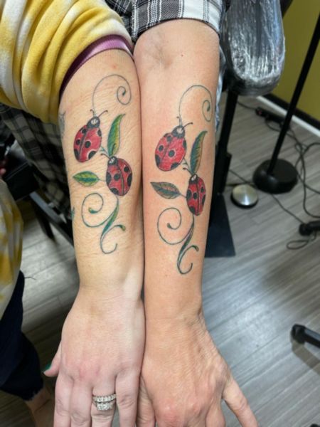 Mother Daughter Ladybug Tattoo